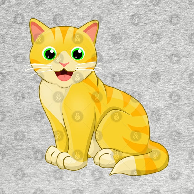 ORANGE CAT by canzyartstudio